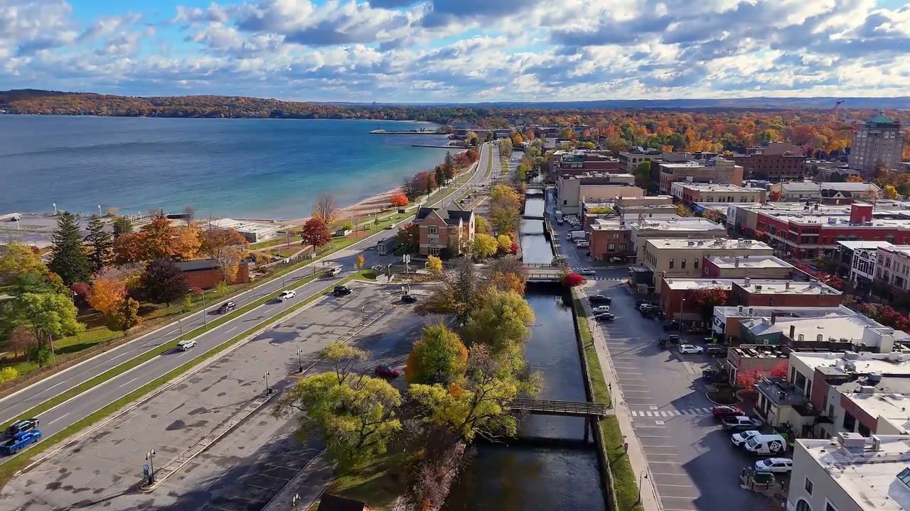 A scenic view of Traverse City, Michigan